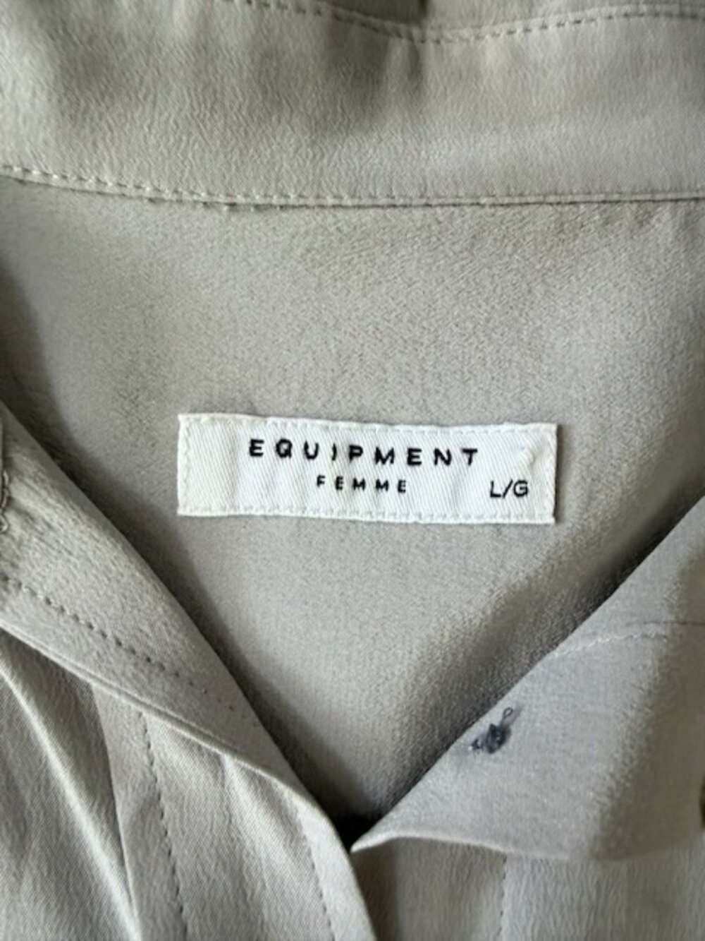 Equipment Femme Silk Signature Shirt Gray L - Picture 4 of 9